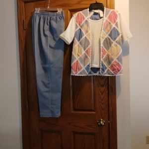 Koret Francisca Petite Shirt and Pant Set